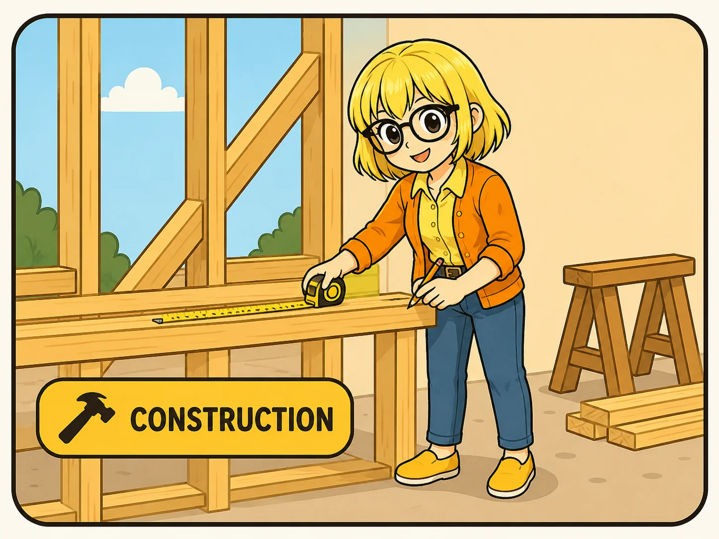 Goldie illustrating this construction calculator
