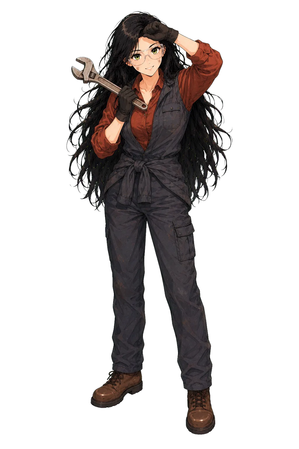 Sage dressed as a mechanic