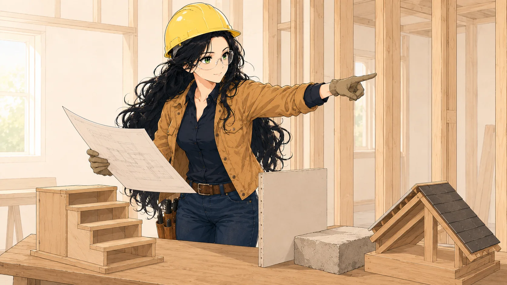 Sage working on a construction project