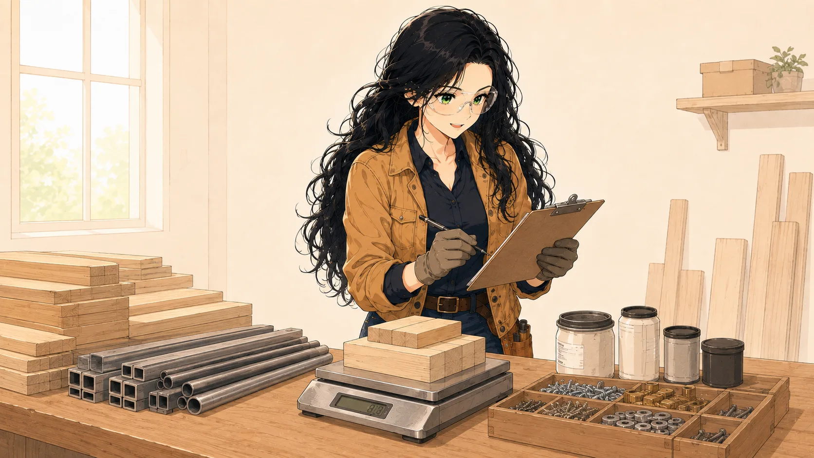 Sage organizing workshop materials and quantities