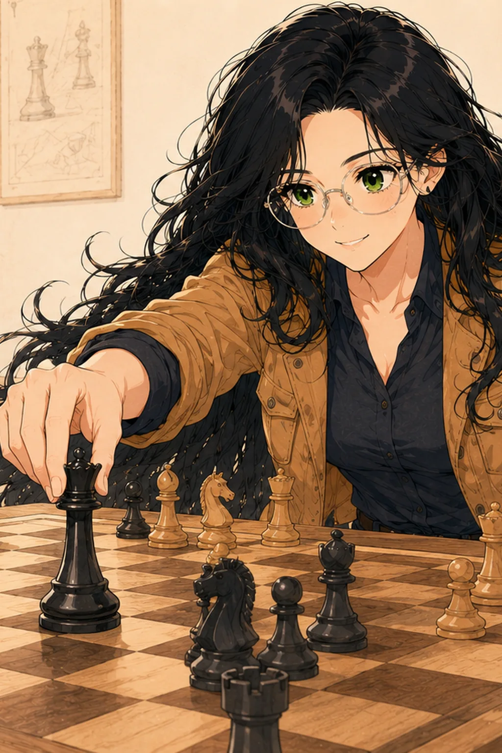 Sage playing chess