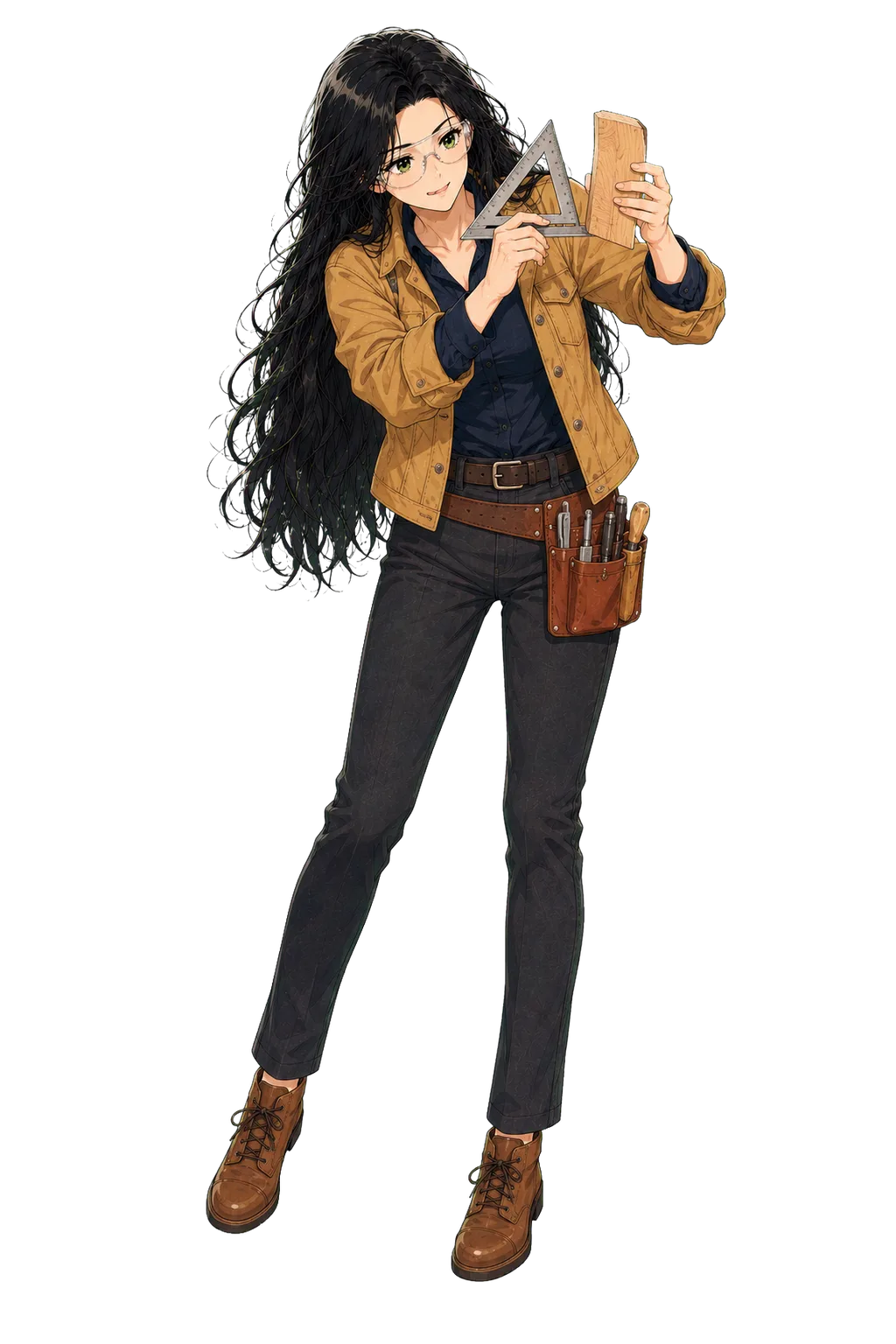 Sage dressed as a carpenter
