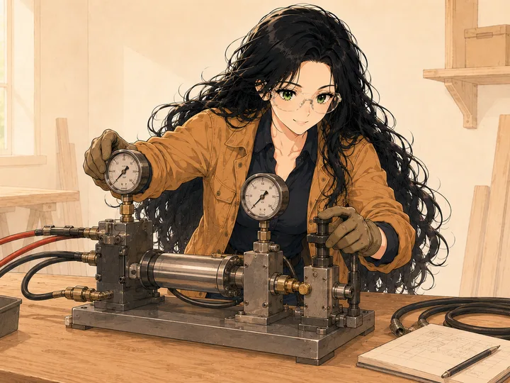 Sage working with pressure equipment