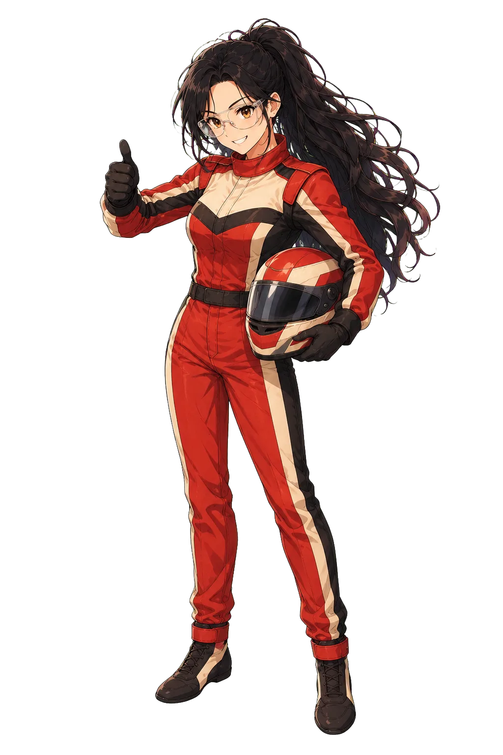 Sage dressed as a racecar driver
