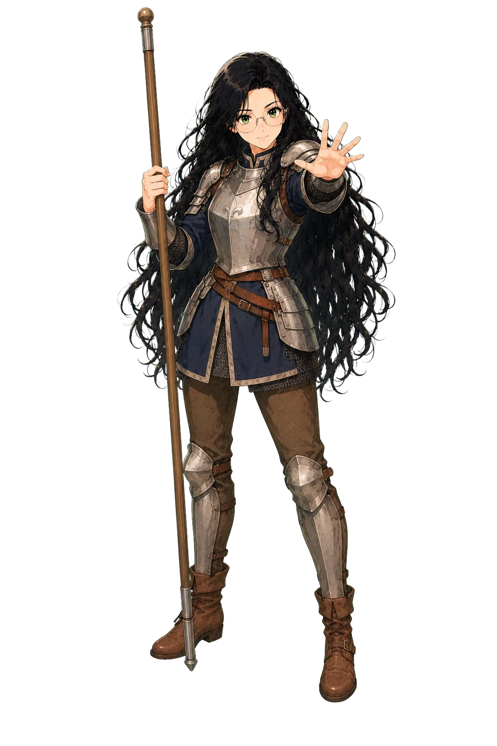 Sage in a Joan of Arc inspired historical outfit