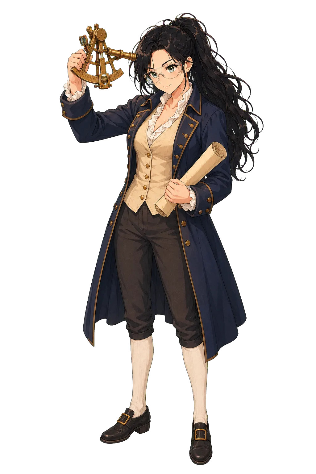 Sage dressed as an age of sail navigator