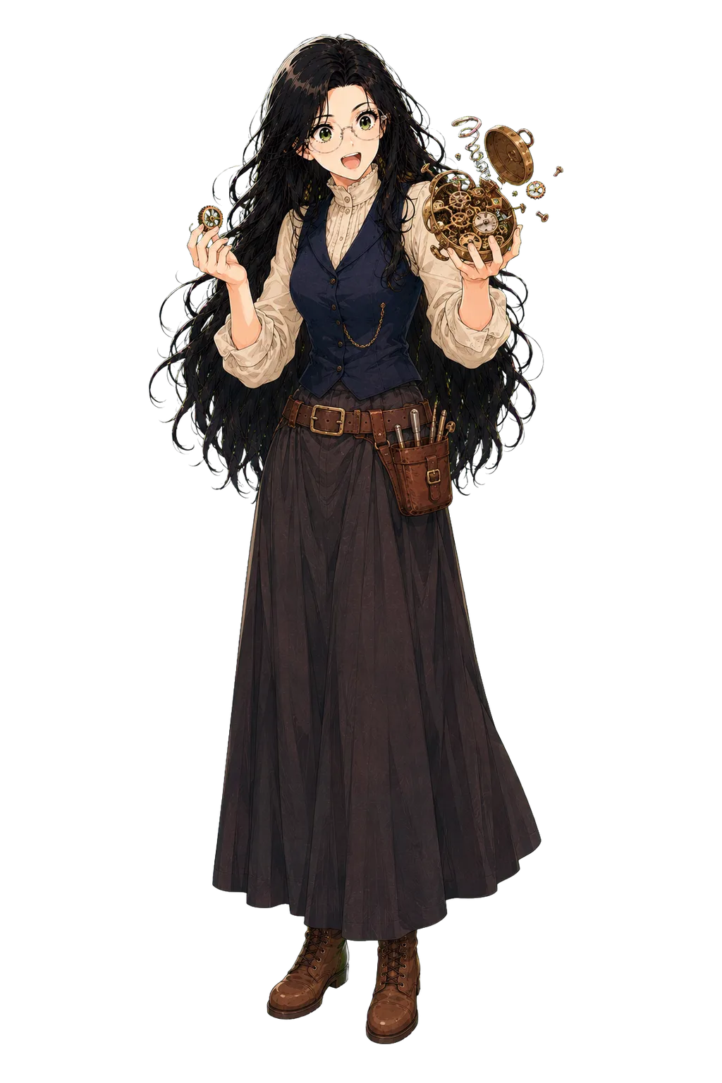 Sage dressed as a Victorian inventor