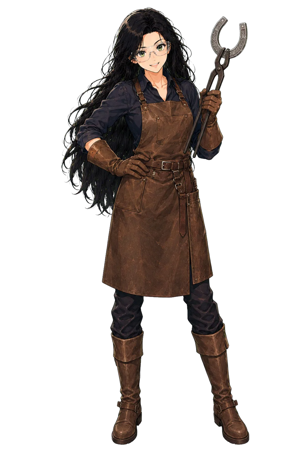 Sage dressed as a blacksmith