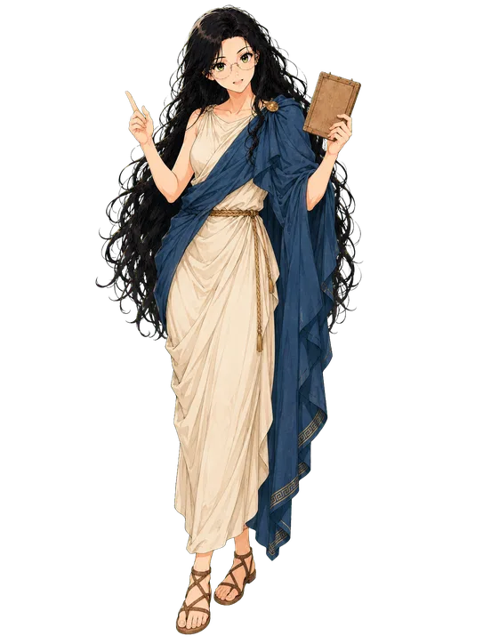 Sage dressed as an ancient Greek philosopher