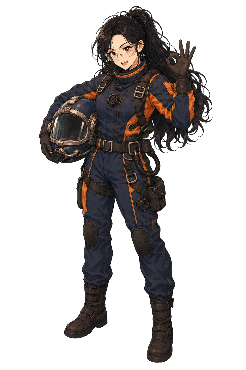 Sage dressed as a deep sea diver