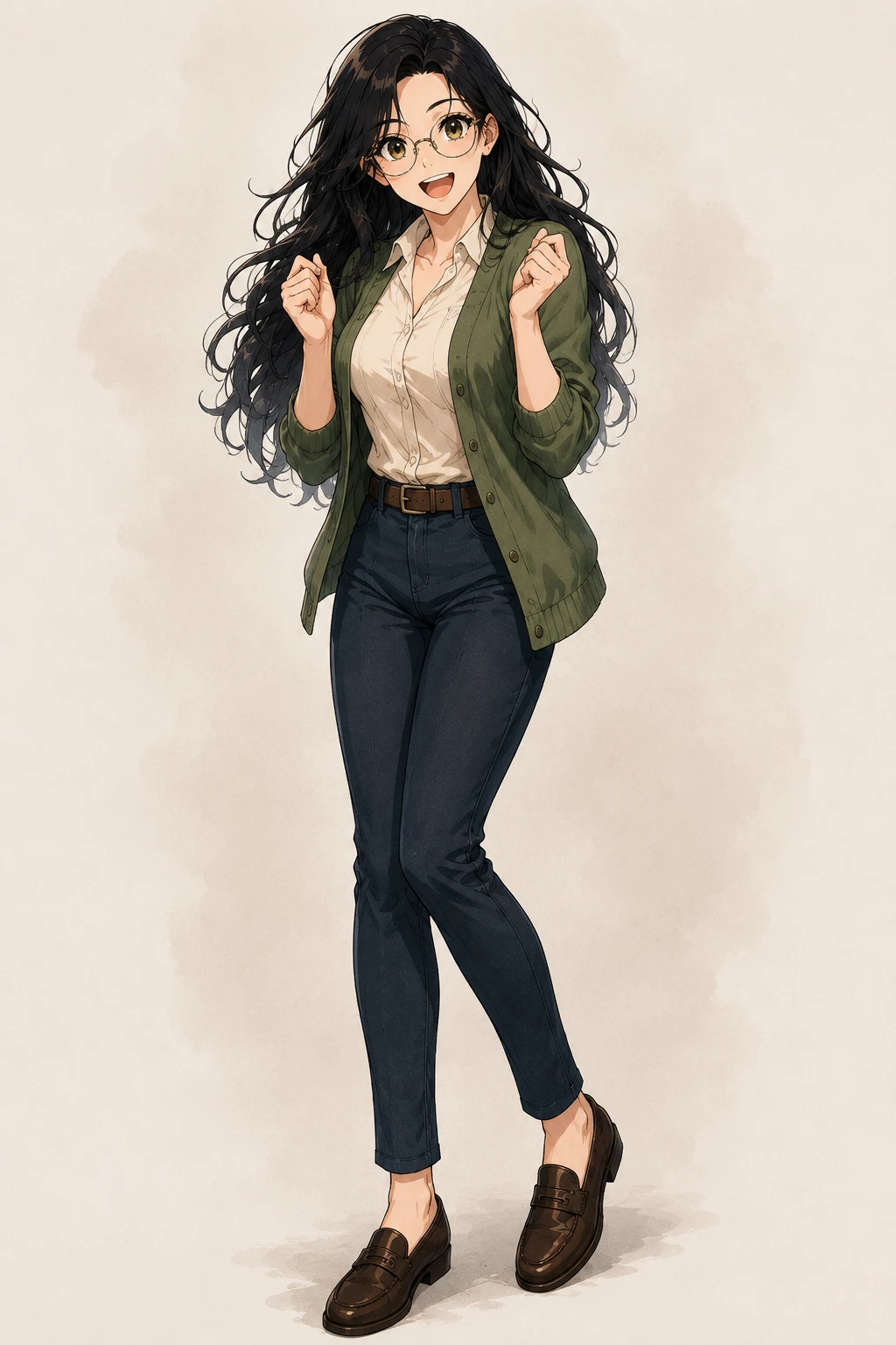 Sage laughing warmly