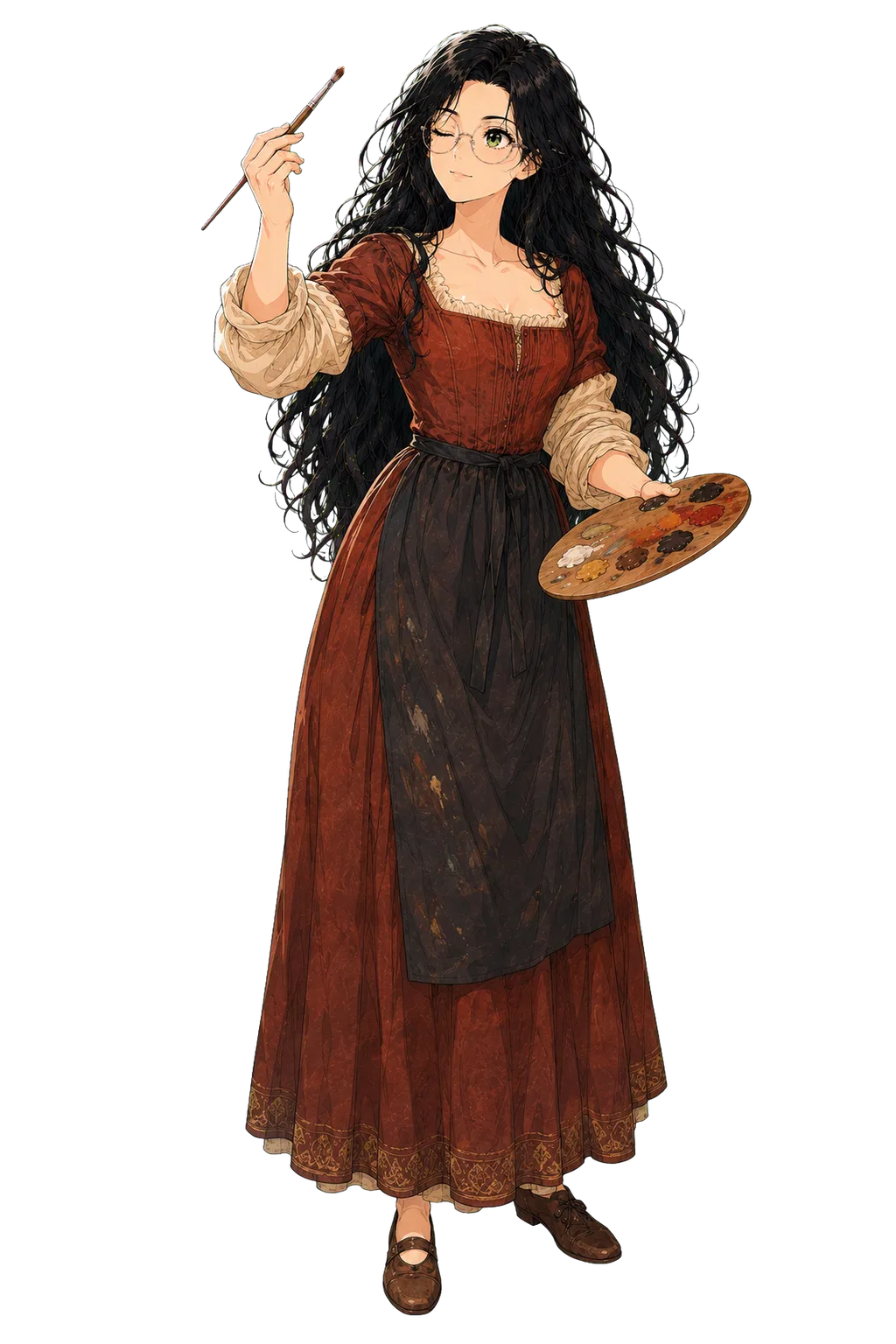 Sage dressed as a Renaissance painter